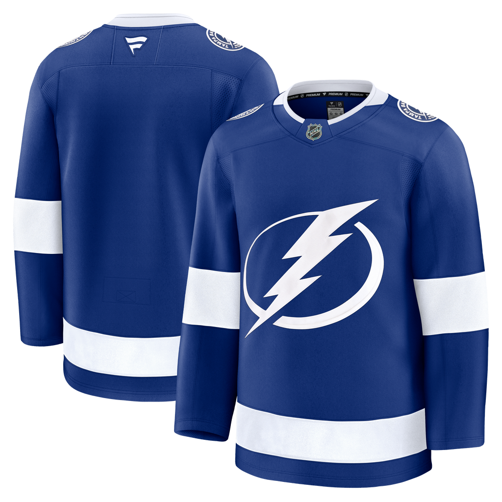 Tampa Bay Lightning NHL Fanatics Branded Men Blue Premium Jersey product image 3, provided for visual reference and product