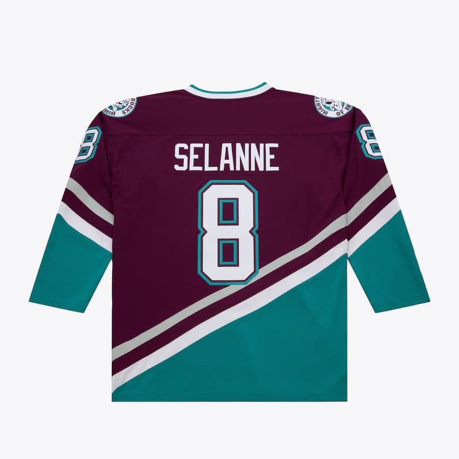 Teemu Selanne Anaheim Ducks NHL Mitchell & Ness Men Purple 1996-97 Power Play Authentic Jersey product image 1, provided for