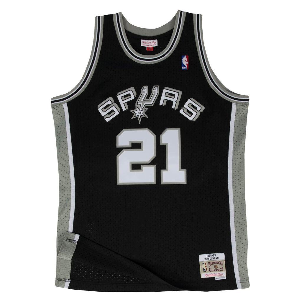 Tim Duncan San Antonio Spurs NBA Mitchell & Ness Men Black 1998-99 Hardwood Classics Swingman Jersey product image 2,