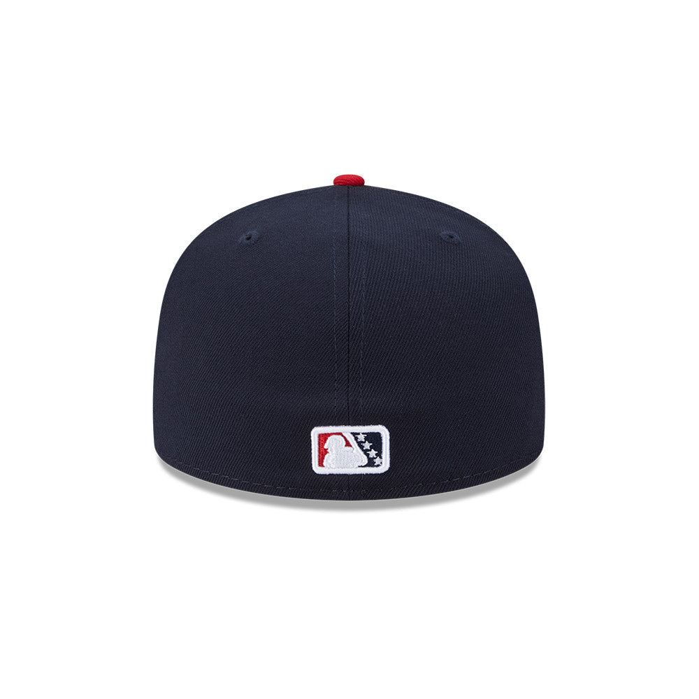 Toledo Mud Hens MiLB New Era Men Navy/Red 59Fifty Authentic Collection Fitted Hat product image 2, provided for visual