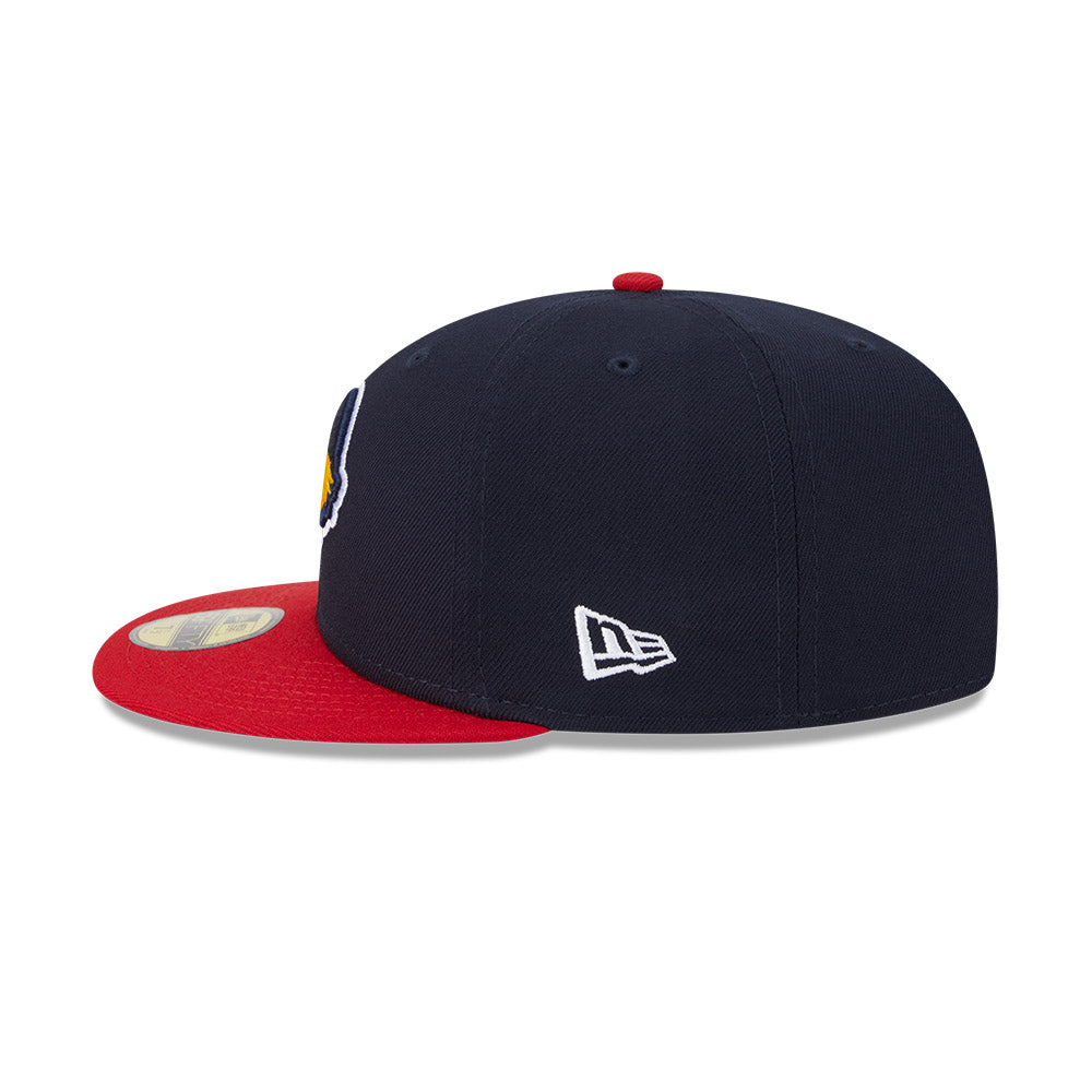 Toledo Mud Hens MiLB New Era Men Navy/Red 59Fifty Authentic Collection Fitted Hat product image 5, provided for visual