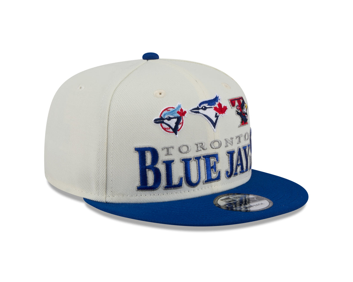 Toronto Blue Jays MLB New Era Men Cream/Royal Blue 9Fifty Two Tone Archive Snapback product image 4, provided for visual