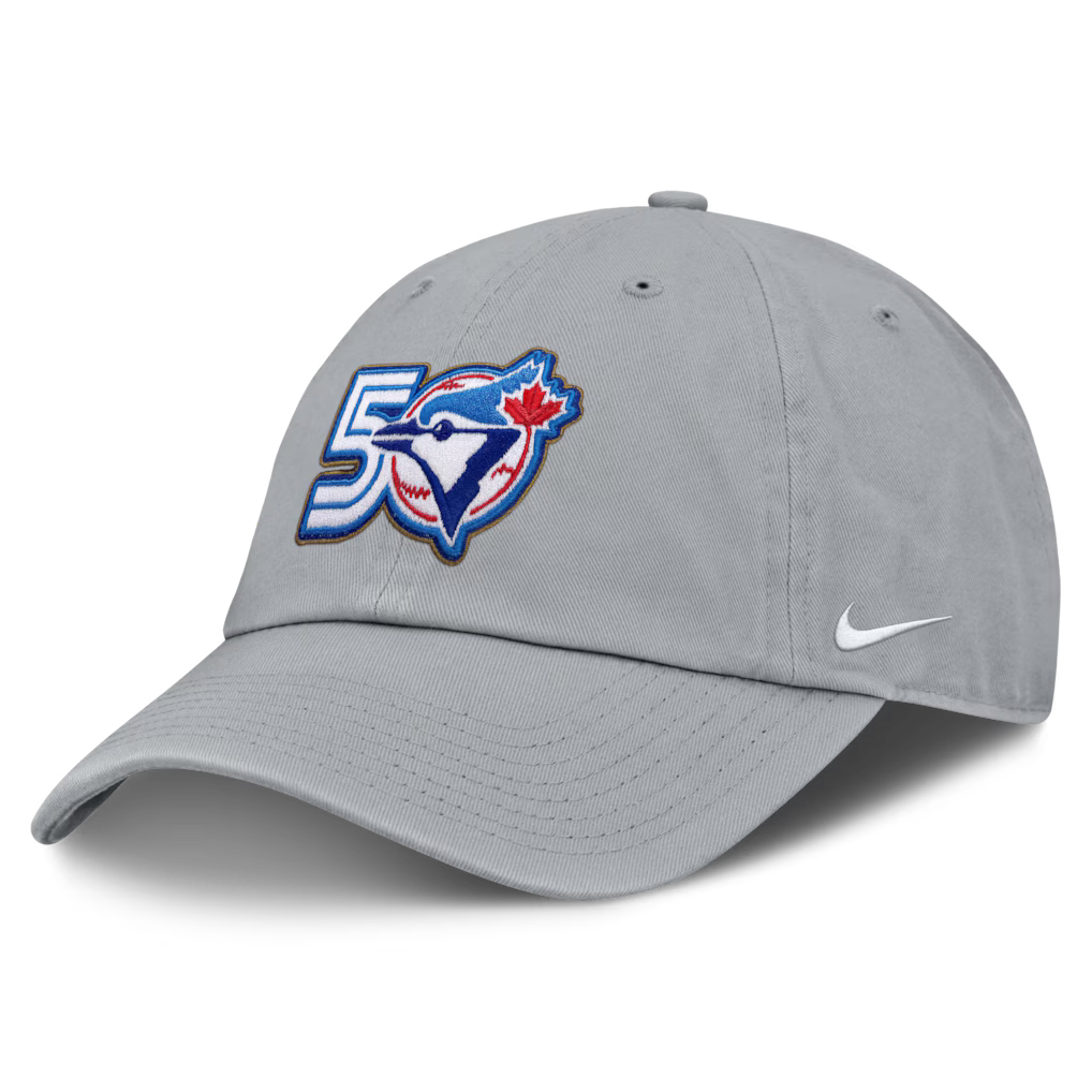 Toronto Blue Jays MLB Nike Men 50th Anniversary Wolf Grey Club Adjustable Hat product image 1, provided for visual reference