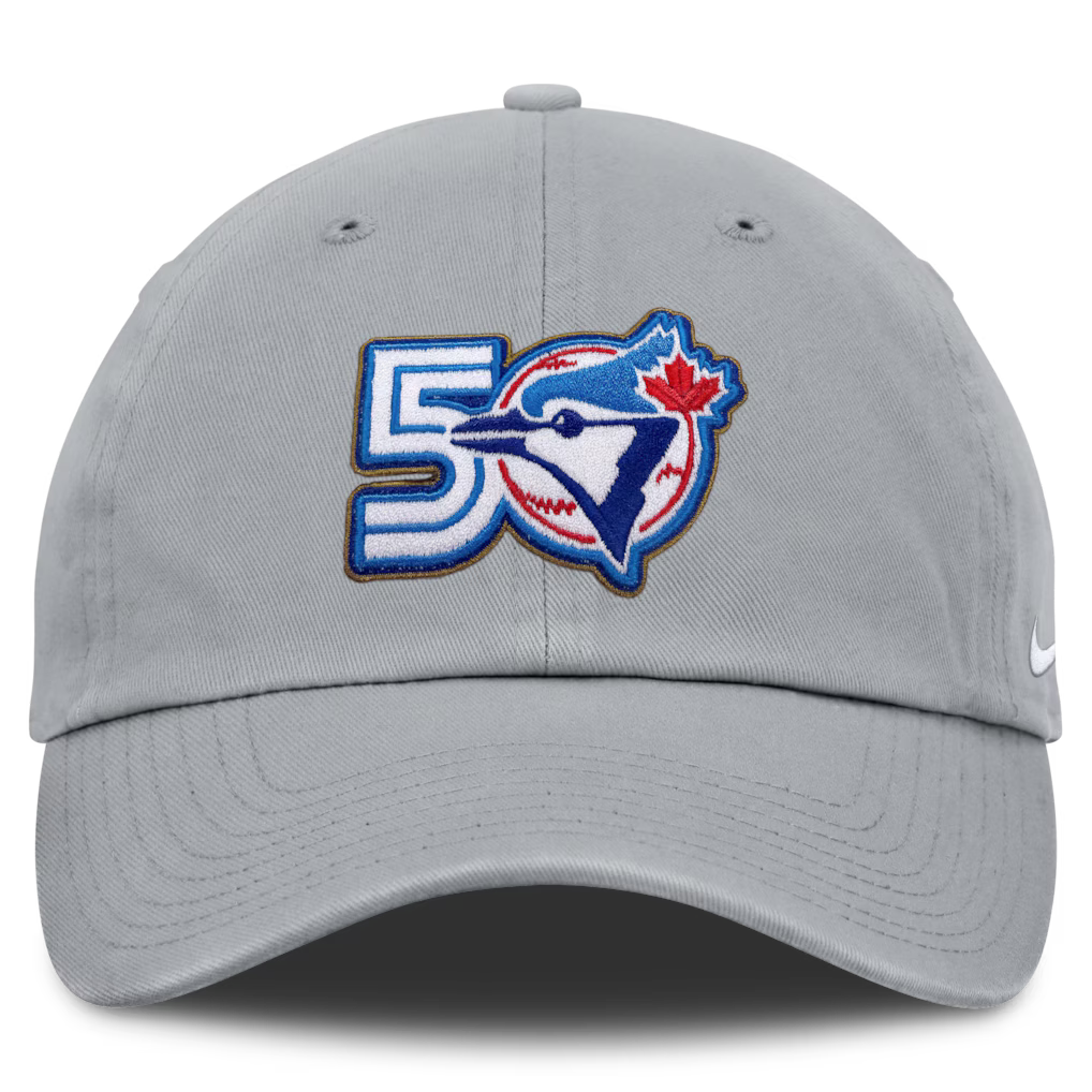 Toronto Blue Jays MLB Nike Men 50th Anniversary Wolf Grey Club Adjustable Hat product image 3, provided for visual reference
