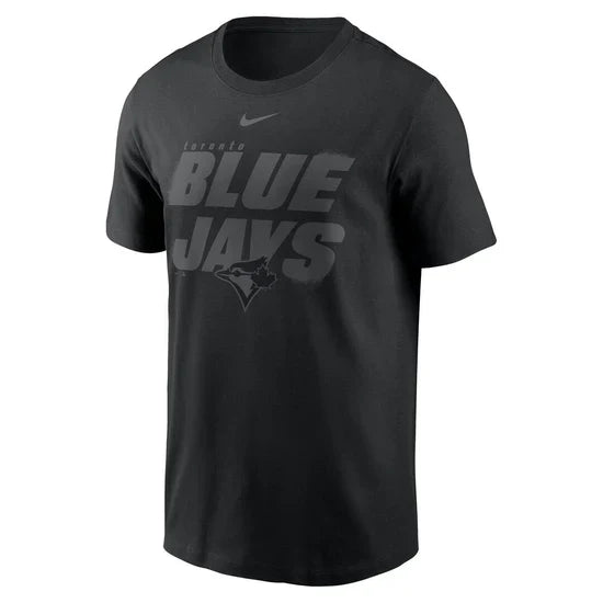 Toronto Blue Jays MLB Nike Men Black Tonal Collection T-Shirt product image 1, provided for visual reference and product