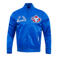 Toronto Blue Jays MLB Pro Standard Men Royal Blue Modern Originals Satin Jacket product image 1, provided for visual