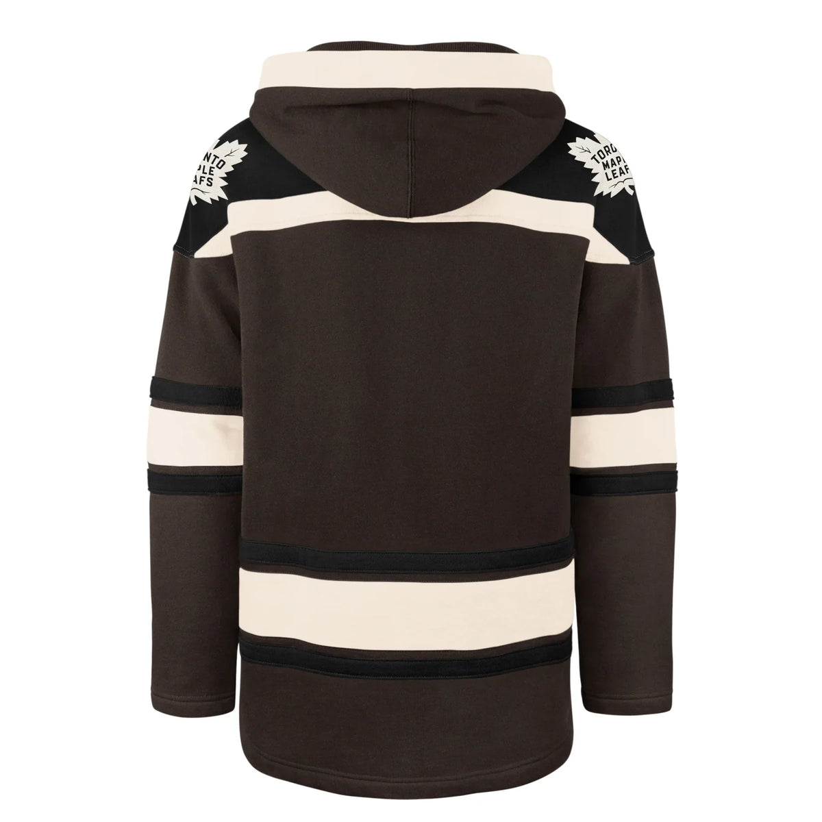 Toronto Maple Leafs NHL 47 Brand Men Dark Chocolate Heavyweight Lacer Hoodie product image 2, provided for visual reference
