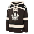 Toronto Maple Leafs NHL 47 Brand Men Dark Chocolate Heavyweight Lacer Hoodie product image 1, provided for visual reference