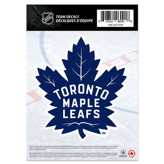 Toronto Maple Leafs NHL 5" x 7" Team Fan Decal product image 1, provided for visual reference and product detail review