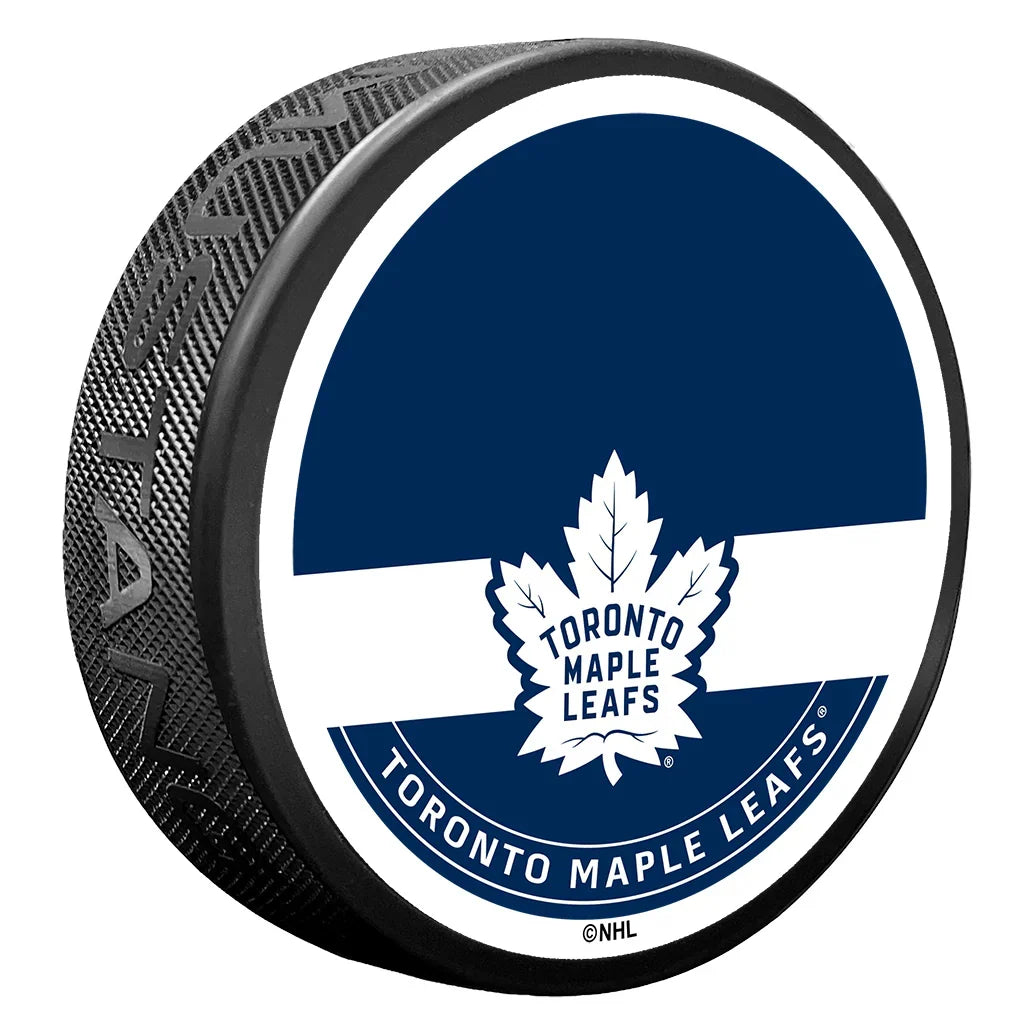Toronto Maple Leafs NHL Autograph Textured Hockey Puck product image 1, provided for visual reference and product detail