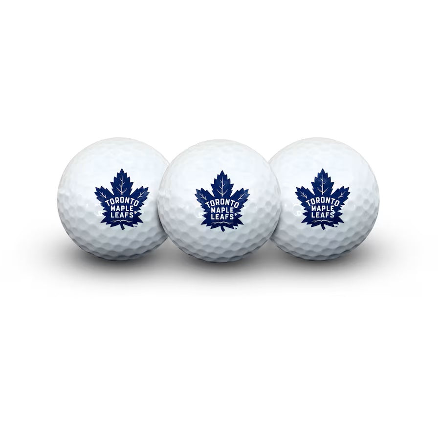 Toronto Maple Leafs NHL Golf Ball 3 Pack Set product image 1, provided for visual reference and product detail review