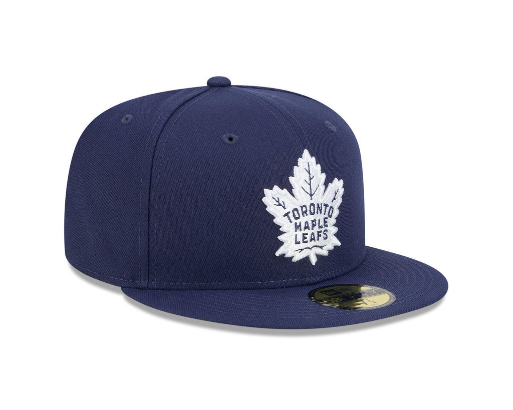 Toronto Maple Leafs NHL New Era Men Navy 59Fifty Core Fitted Hat product image 4, provided for visual reference and product