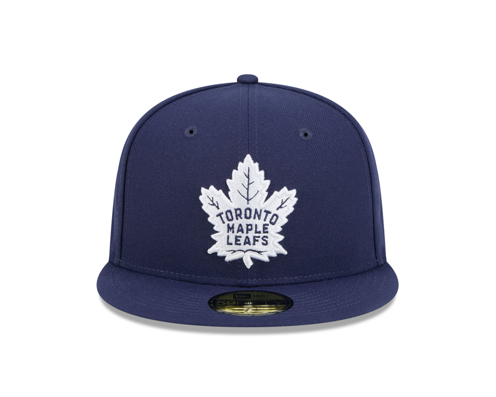 Toronto Maple Leafs NHL New Era Men Navy 59Fifty Core Fitted Hat product image 3, provided for visual reference and product
