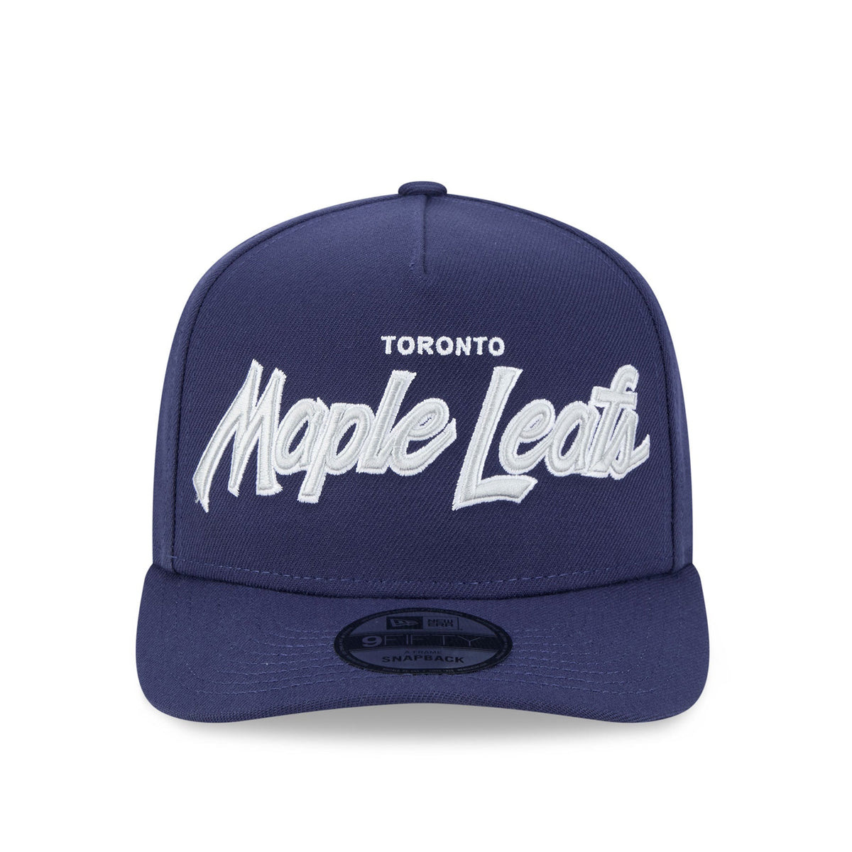 Toronto Maple Leafs NHL New Era Men Navy 9FIfty Script A-Frame Snapback product image 4, provided for visual reference and