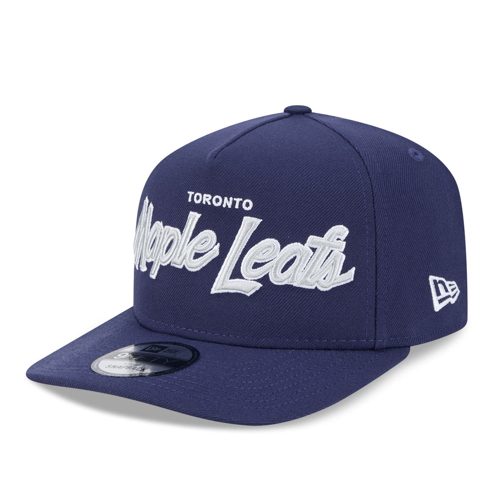 Toronto Maple Leafs NHL New Era Men Navy 9FIfty Script A-Frame Snapback product image 3, provided for visual reference and