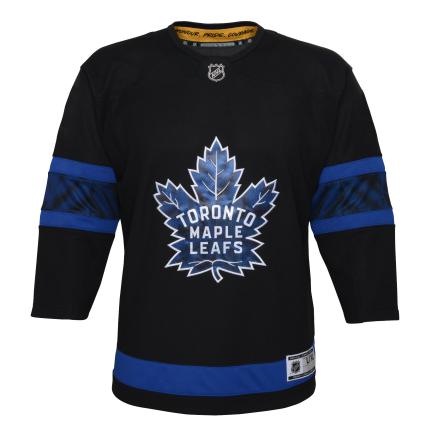 Toronto Maple Leafs NHL Outerstuff Kids Black Third Premier Jersey product image 1, provided for visual reference and