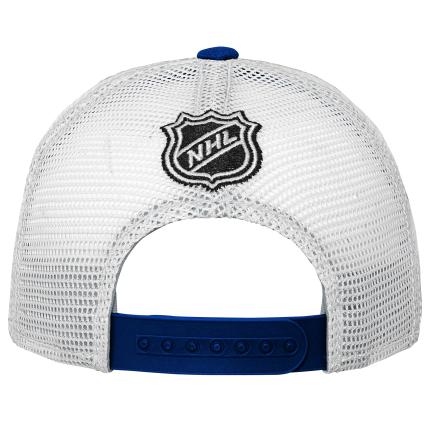 Toronto Maple Leafs NHL Outerstuff Kids Navy Trucker Lockup Meshback Snapback Hat product image 2, provided for visual