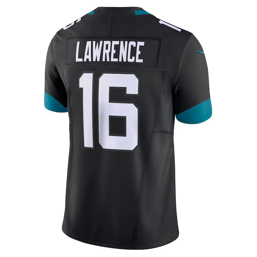 Trevor Lawrence Jacksonville Jaguars NFL Nike Men Black Vapor F.U.S.E. Limited Jersey product image 1, provided for visual