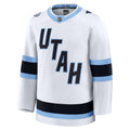 Utah Mammoth NHL Fanatics Branded Men White Premium Away Jersey product image 1, provided for visual reference and product