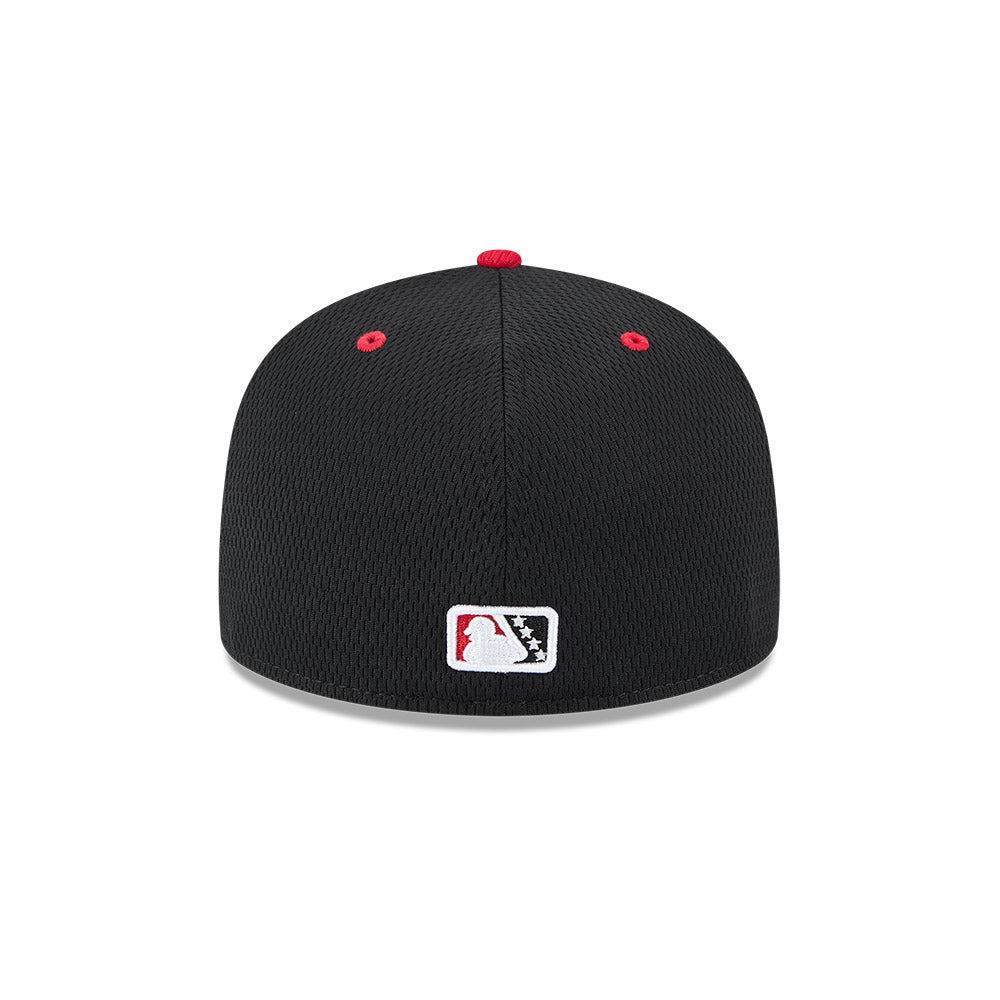 Vancouver Canadians MiLB New Era Men Black/Red 59Fifty Batting Practice Fitted Hat product image 2, provided for visual