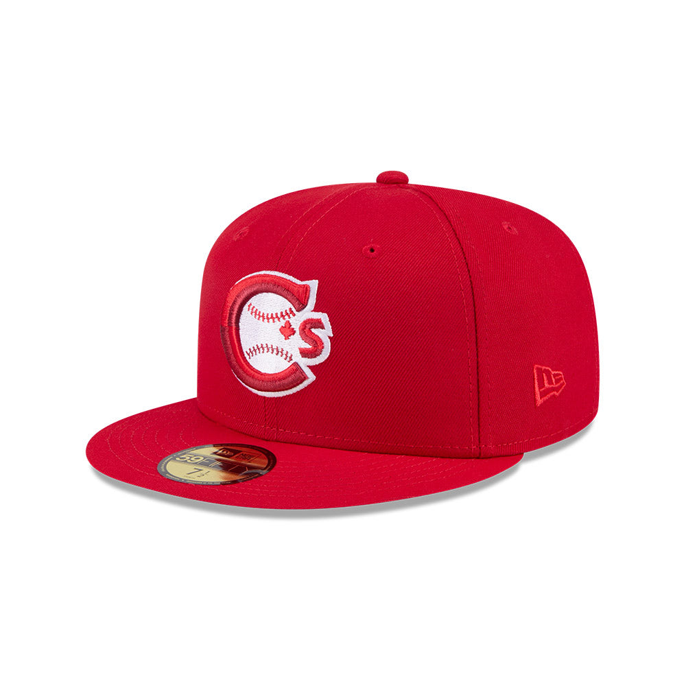 Vancouver Canadians MiLB New Era Men Red 59Fifty Authentic Collection Fitted Hat product image 1, provided for visual