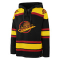 Vancouver Canucks NHL 47 Brand Men Black Retro Heavyweight Lacer Hoodie product image 1, provided for visual reference and
