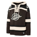 Vancouver Canucks NHL 47 Brand Men Dark Chocolate Heavyweight Lacer Hoodie product image 1, provided for visual reference