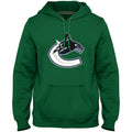 Vancouver Canucks NHL Bulletin Men Green Express Twill Logo Hoodie product image 1, provided for visual reference and