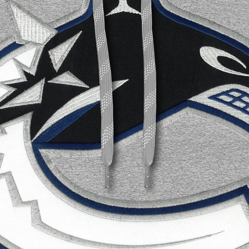 Vancouver Canucks NHL Bulletin Men Athletic Grey Express Twill Logo Hoodie product image 2, provided for visual reference