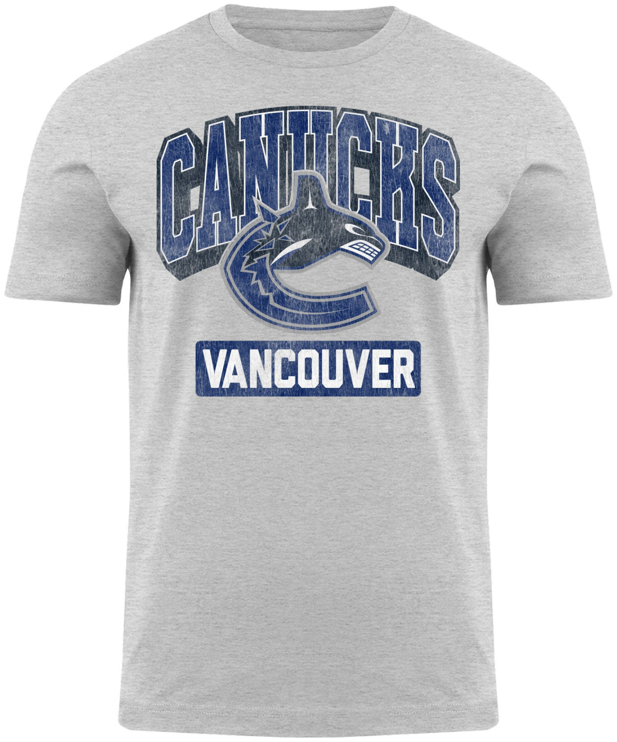 Vancouver Canucks NHL Bulletin Men Athletic Grey Hudson T-Shirt product image 1, provided for visual reference and product