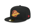Vancouver Canucks NHL New Era Men Black 59Fifty Core Fitted Hat product image 1, provided for visual reference and product