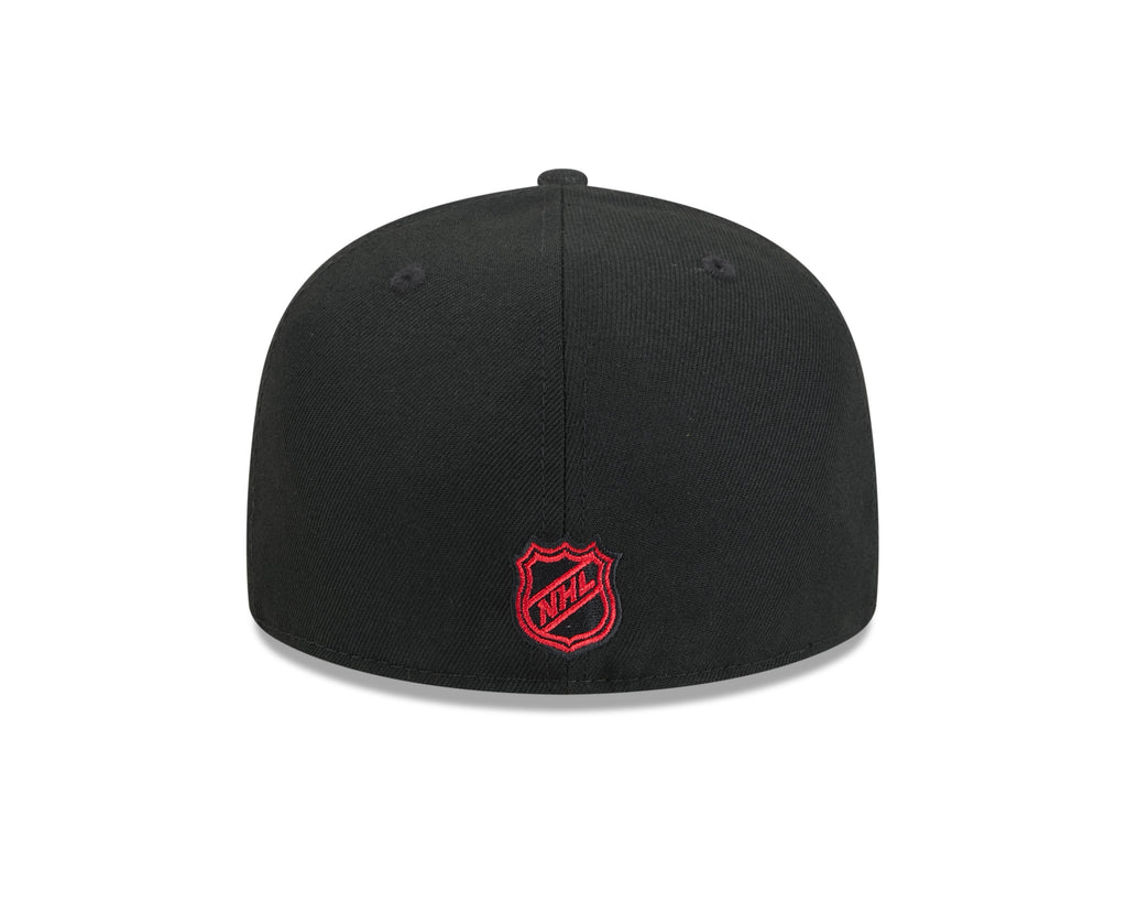 Vancouver Canucks NHL New Era Men Black 59Fifty Core Fitted Hat product image 2, provided for visual reference and product