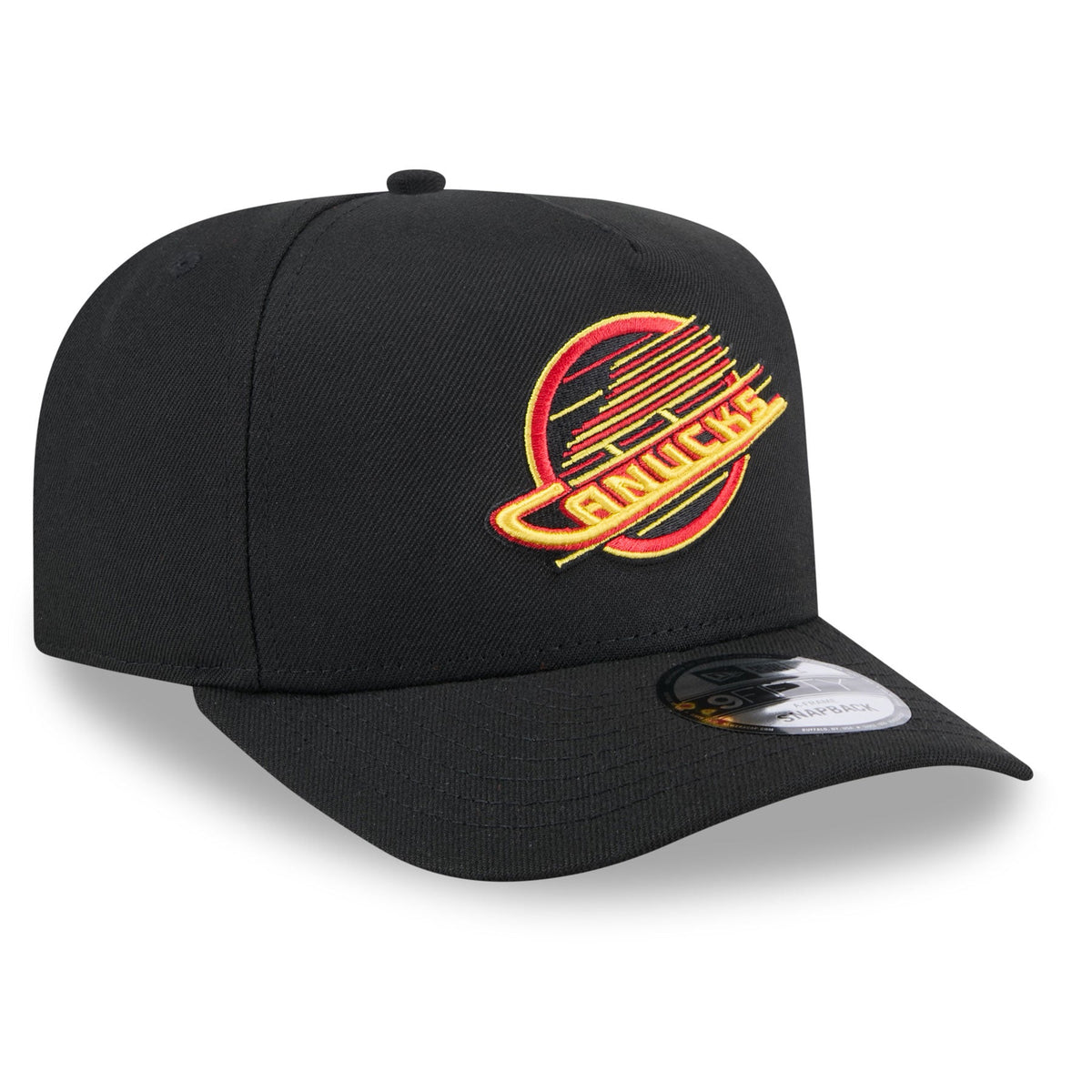 Vancouver Canucks NHL New Era Men Black 9Fifty A-Frame Snapback product image 3, provided for visual reference and product
