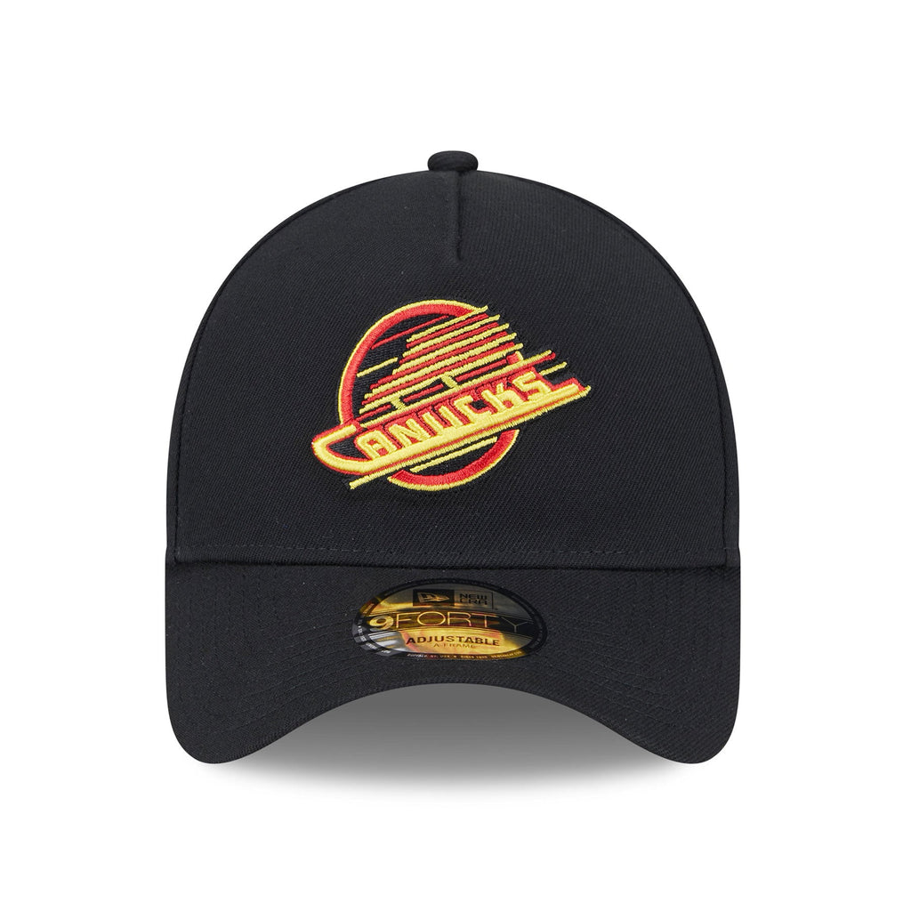 Vancouver Canucks NHL New Era Men Black 9Forty A-Frame Snapback product image 4, provided for visual reference and product