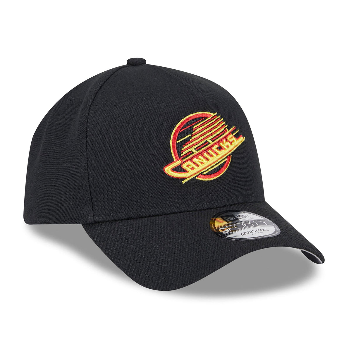 Vancouver Canucks NHL New Era Men Black 9Forty A-Frame Snapback product image 3, provided for visual reference and product