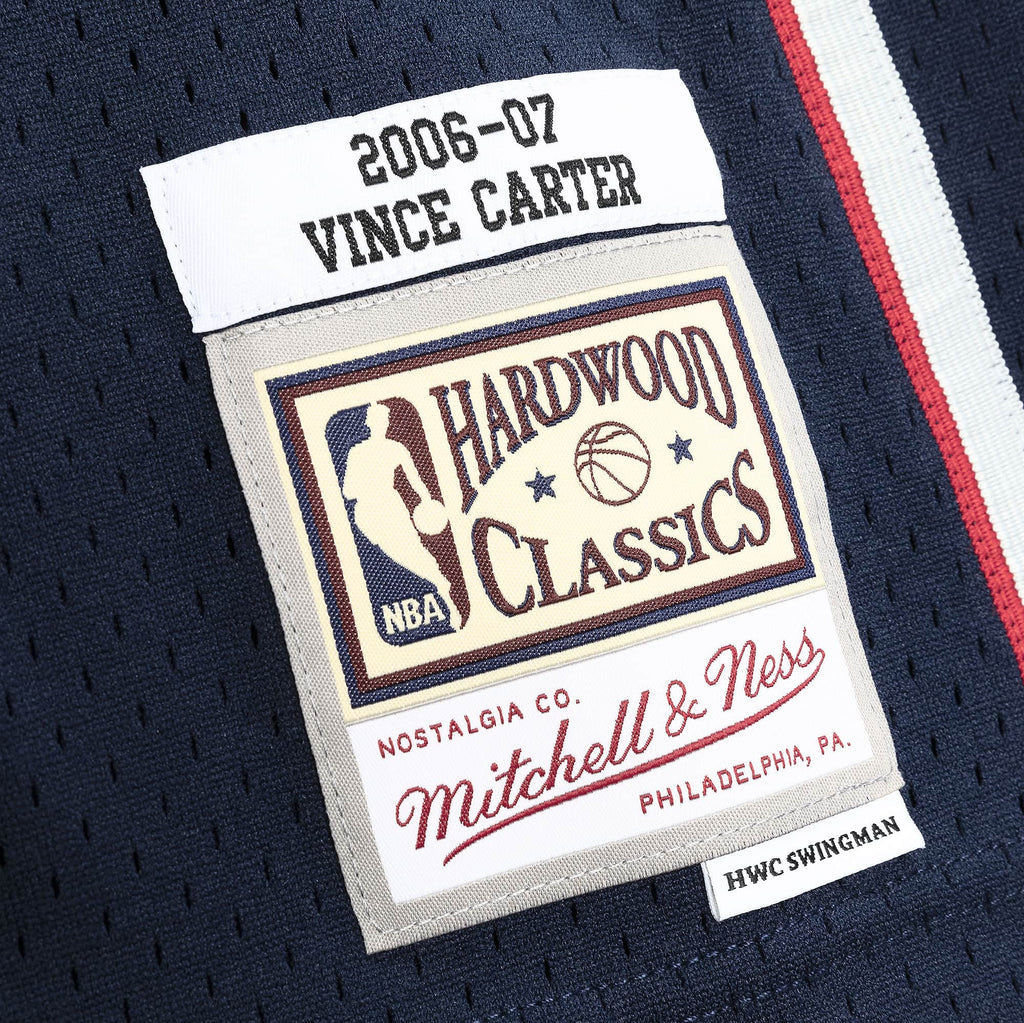Vince Carter New Jersey Nets NBA Mitchell & Ness Men Navy 2006-07 Hardwood Classics Swingman Jersey product image 4,