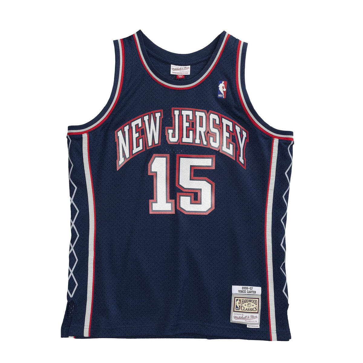 Vince Carter New Jersey Nets NBA Mitchell & Ness Men Navy 2006-07 Hardwood Classics Swingman Jersey product image 2,