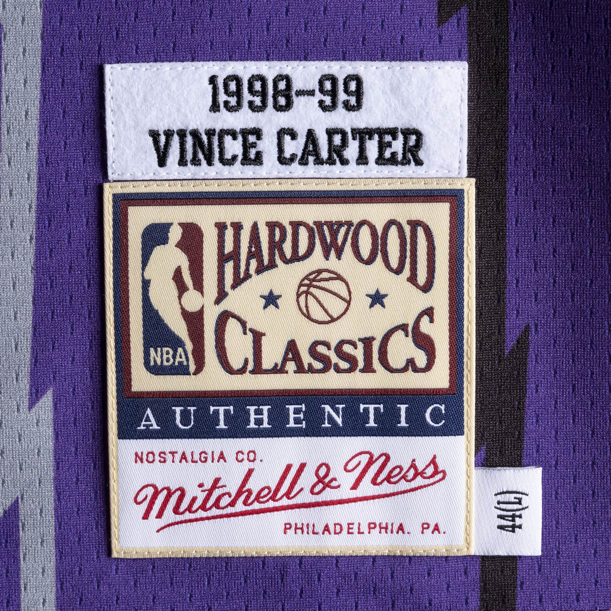 Vince Carter Toronto Raptors NBA Mitchell & Ness Men Purple 1998-99 Hardwood Classic Authentic Jersey product image 3,