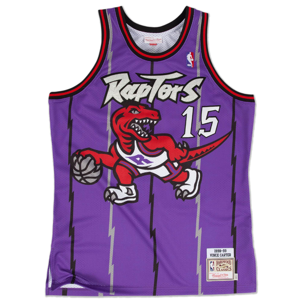Vince Carter Toronto Raptors NBA Mitchell & Ness Men Purple 1998-99 Hardwood Classic Authentic Jersey product image 2,