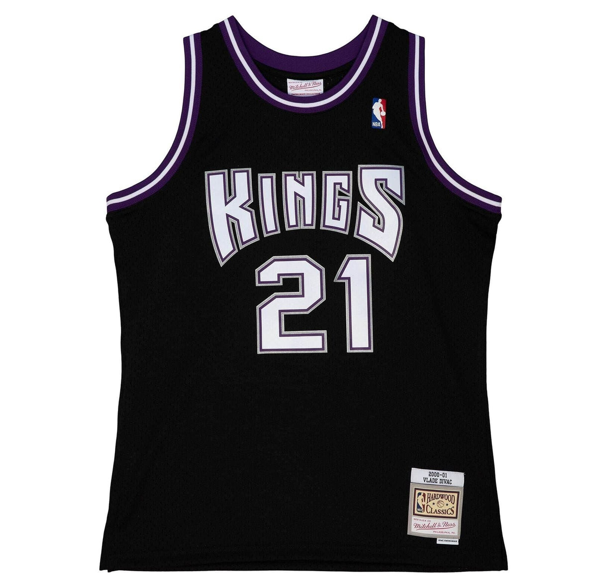Vlade Divac Sacramento Kings NBA Mitchell & Ness Men Black 2000-01 Hardwood Classics Swingman Jersey product image 2,