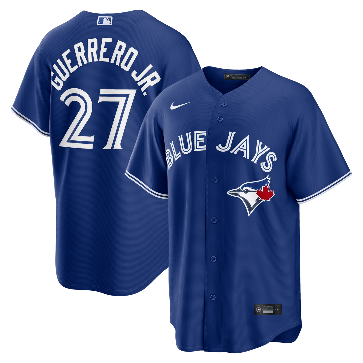 Vladimir Guerrero Jr. Toronto Blue Jays MLB Nike Men Blue Alternate Replica Jersey product image 3, provided for visual