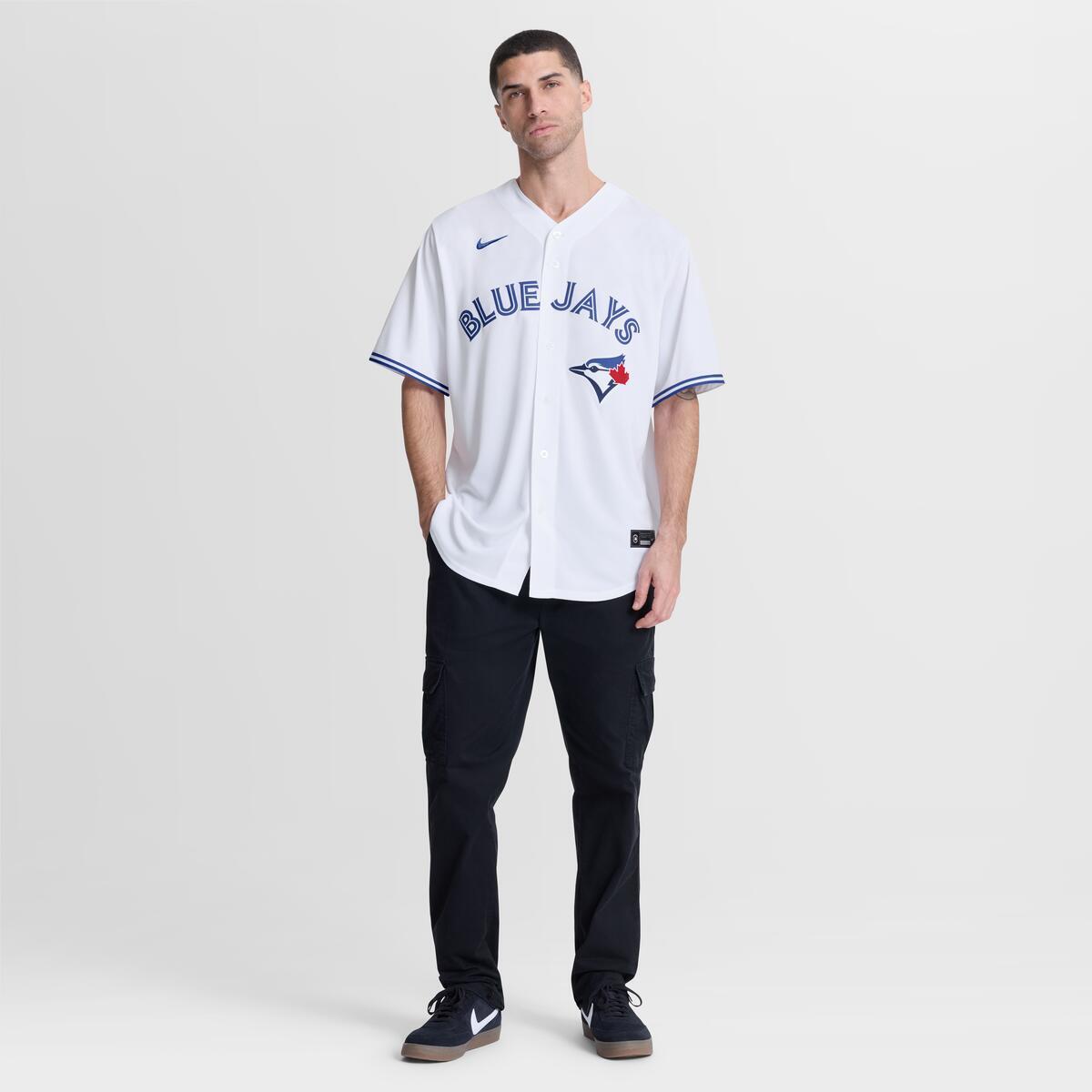 Vladimir Guerrero Jr. Toronto Blue Jays MLB Nike Men White Replica Jersey product image 4, provided for visual reference and