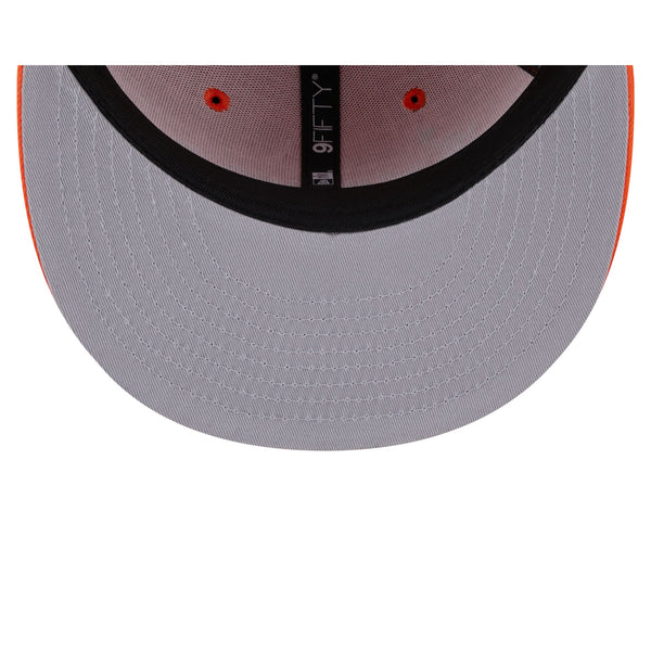 WNBA Logo New Era Men Orange 9Fifty Script Snapback product image 7, provided for visual reference and product detail review