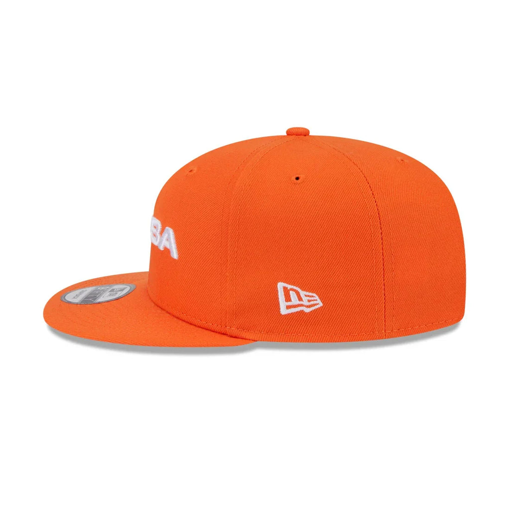 WNBA Logo New Era Men Orange 9Fifty Script Snapback product image 5, provided for visual reference and product detail review