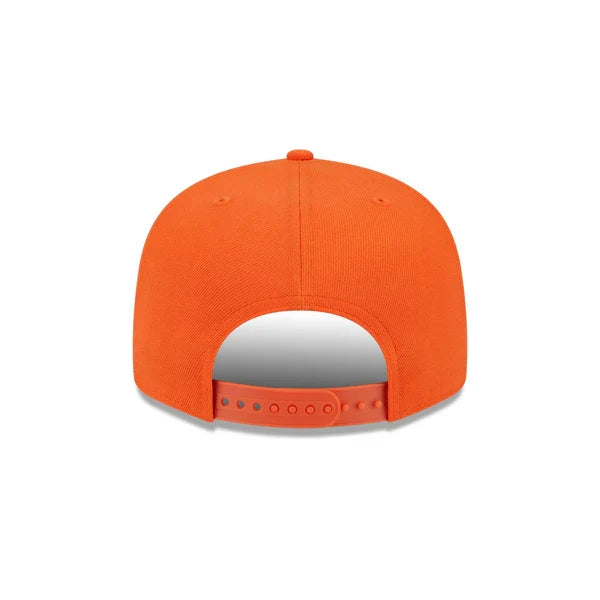 WNBA Logo New Era Men Orange 9Fifty Script Snapback product image 2, provided for visual reference and product detail review