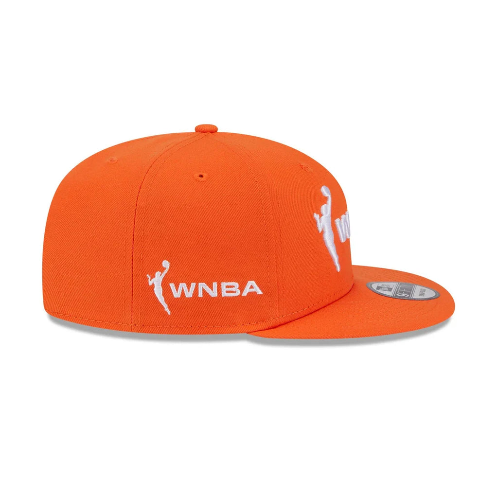 WNBA Logo New Era Men Orange 9Fifty Script Snapback product image 6, provided for visual reference and product detail review