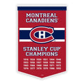 Montreal Canadiens NHL 15"x24" Felt Dynasty Team Banner product image 1, provided for visual reference and product detail