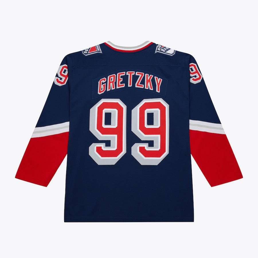 Wayne Gretzky New York Rangers NHL Mitchell & Ness Men Navy 1996 Power Play Alternate Authentic Jersey product image 1,