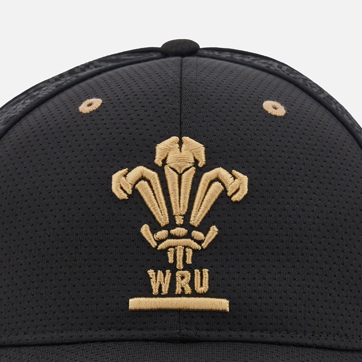 Welsh Rugby WRU World Rugby Macron 2024/25 Men Black Adjustable Hat product image 4, provided for visual reference and