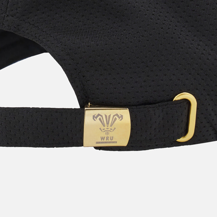 Welsh Rugby WRU World Rugby Macron 2024/25 Men Black Adjustable Hat product image 5, provided for visual reference and